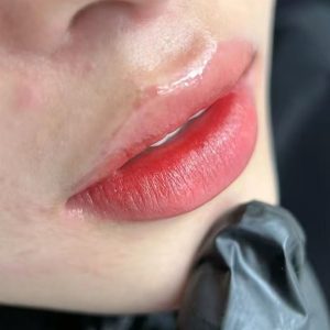 Lip embroidery