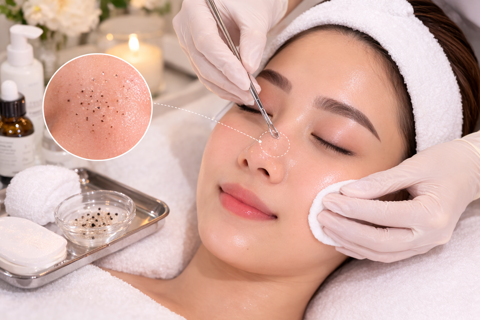 blackhead removal facial